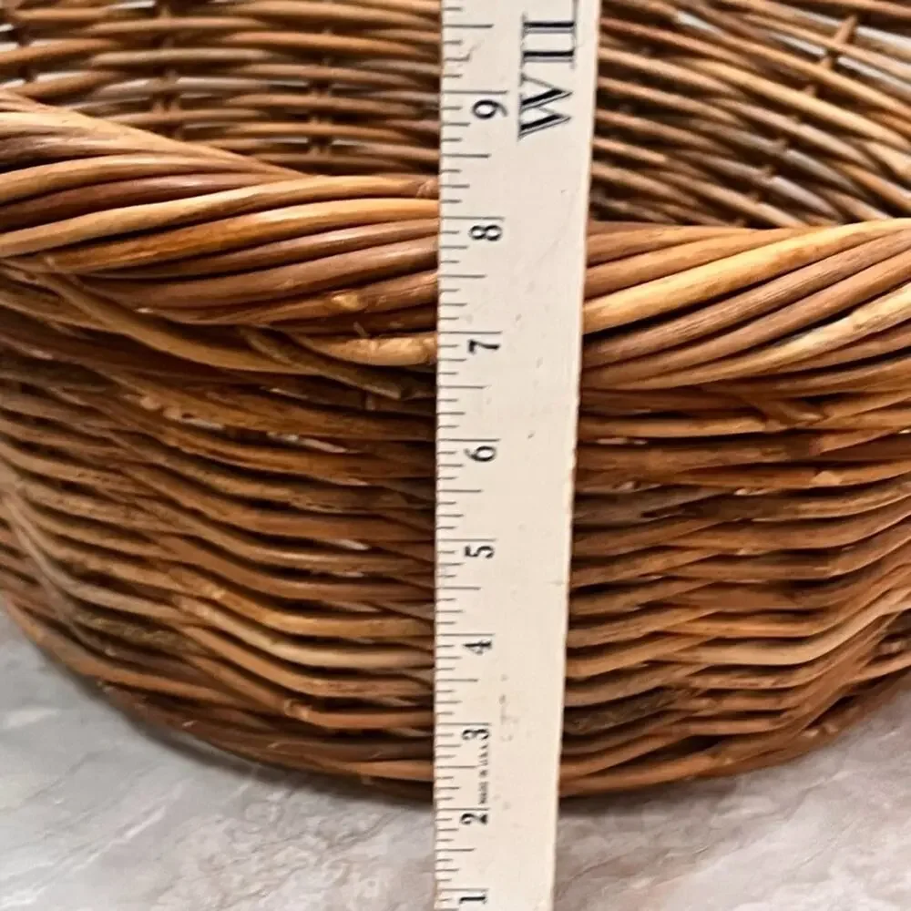 Handwoven Willow Basket Brown 18.5